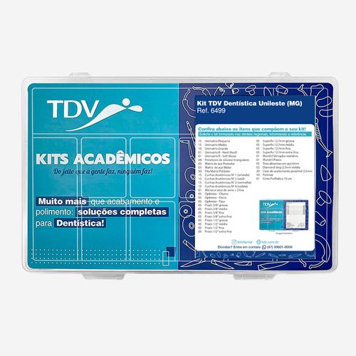 Kit Acadêmico Dentística Unileste MG Ref. 6499 TDV
