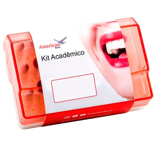 Kit Acadêmico Laboratorial Prótese Unidoctum TO American Burrs