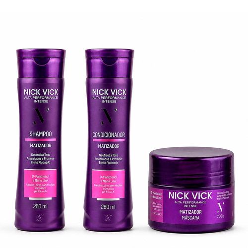 Kit NICK VICK Matizador (Shampoo, Condicionador e Máscara Hidratação) Kit NICK VICK Matizador (Shampoo, Condi. e Máscara )