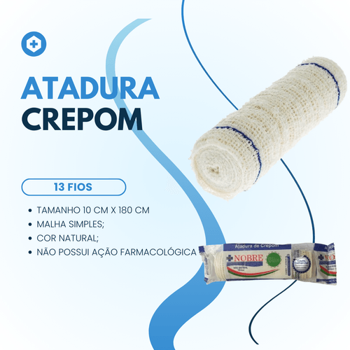 FAIXA DE ATADURA DE CREPOM 12 CM KIT 36 ROLOS