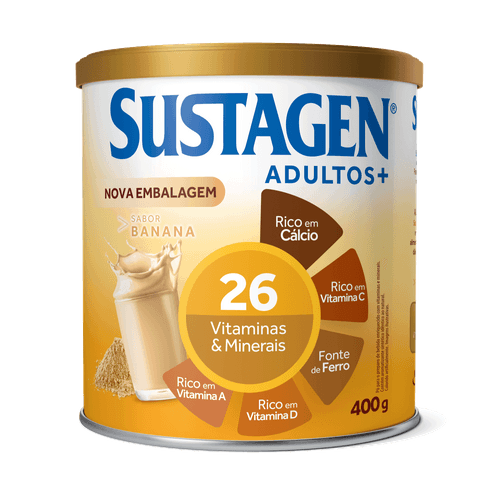KIT COM 2 UNIDADES DE SUSTAGEN ADULTO - BANANA - 400G