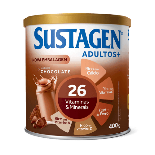 KIT COM 2 UNIDADES DE SUSTAGEN ADULTO - CHOCOLATE - 400G