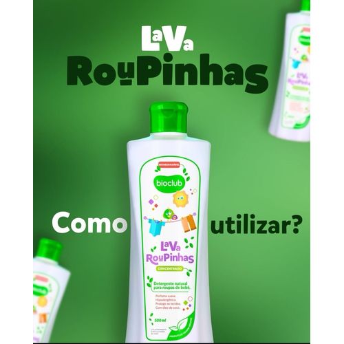 LAVA ROUPINHAS BIOCLUB DETERGENTE LIQUIDO LAVA ROUPAS 500ML