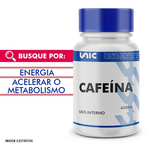 Cafeína 420mg 30 Cápsulas 30 Cápsulas 30 Cápsulas