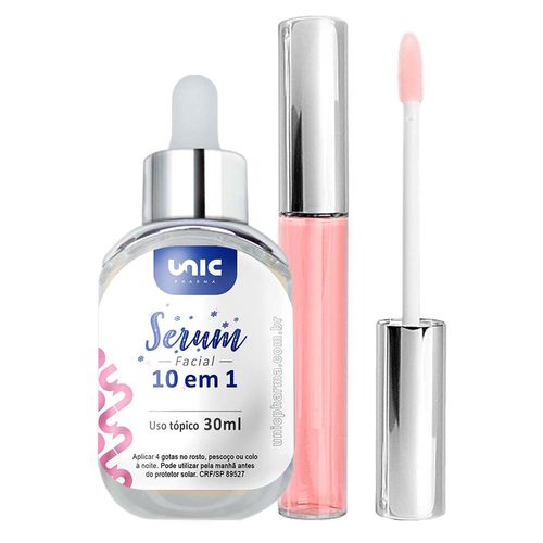 Sérum facial 10 em 1 + Preenchimento labial 6g +45 anos + 45 anos +45 anos