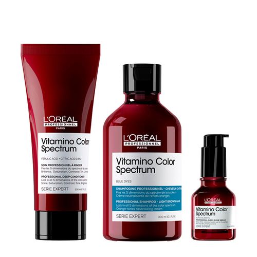 Kit L'Oreal Professionnel Série Expert Vitamino Color Spectrum Blue Shampoo 300ml + Condicionador 200ml + Sérum 50ml Kit