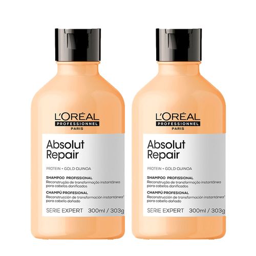 Kit L'Oréal Professionnel Serie Expert Absolut Repair Gold - Shampoo 300ml – 2 Unidades Kit
