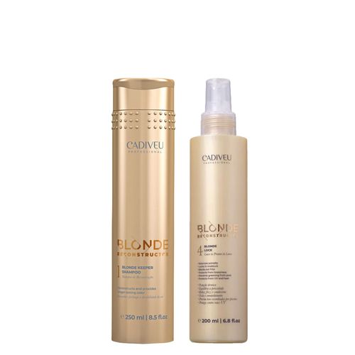 Kit Cadiveu Blonde Reconstructor Keeper Shampoo 250ml + Leave-In 200ml Kit