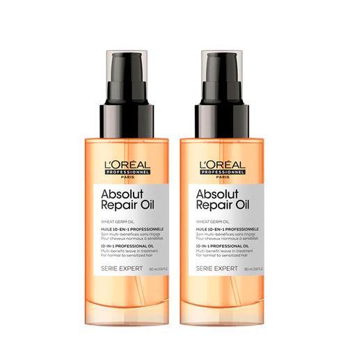 Kit L'Oréal Professionnel Serie Expert Absolut Repair Gold Quinoa - Óleo Capilar Protein 10 In 1 90ml - 2 Unidades Kit