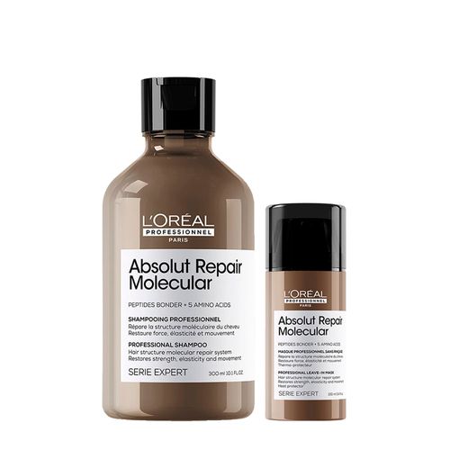 Kit L'Oréal Professionnel Absolut Repair Molecular - Shampoo 300ml + Leave-In 100ml Kit