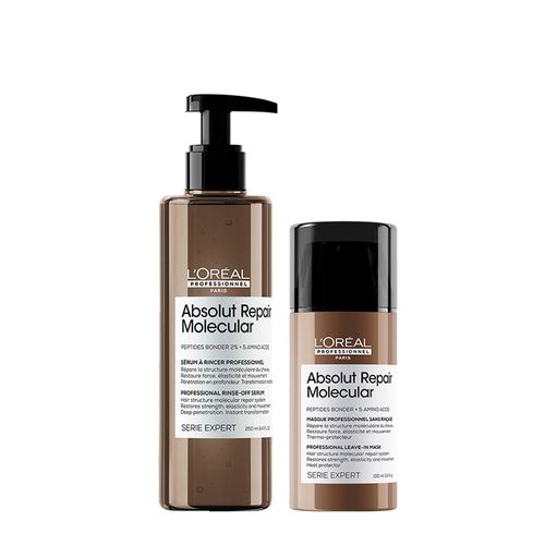 Kit L'Oréal Professionnel Absolut Repair Molecular - Leave-In 100ml + Sérum 250ml Kit
