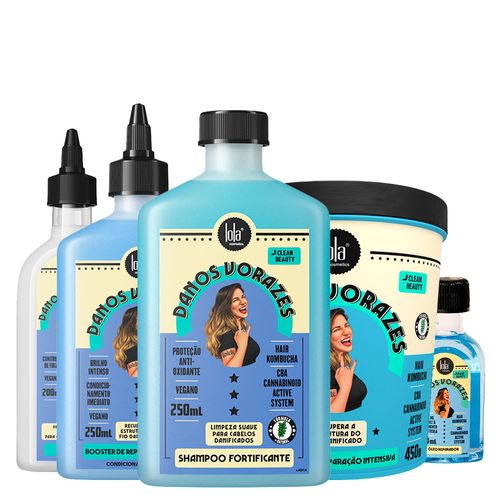 Kit Lola Cosmetics Reconstrução Danos Vorazes - 5 Produtos Kit