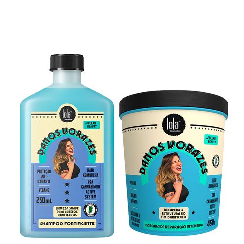 Kit Lola Cosmetics Reconstrução Danos Vorazes - Shampoo 250ml + Máscara de Reconstrução 450g Kit