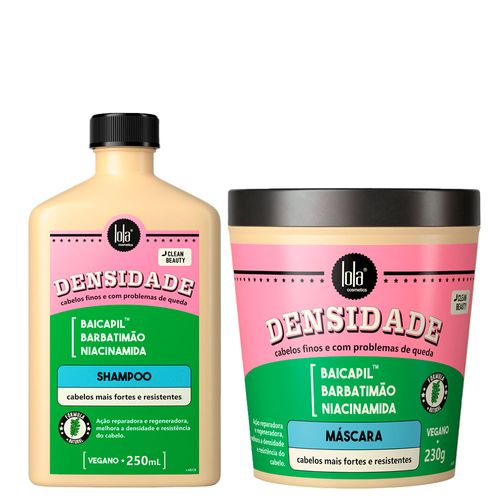 Kit Lola Cosmetics Reparação Densidade - Shampoo 250ml + Máscara de Reconstrução 230g Kit