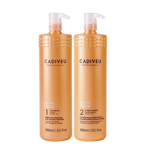 Kit Cadiveu Nutri Glow - Shampoo 980ml + Condicionador 980ml Kit