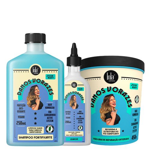 Kit Lola Cosmetics Reconstrução Danos Vorazes - 3 Produtos Kit