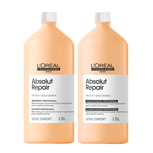 Kit L'Oréal Professionnel Serie Expert Absolut Repair Gold Quinoa – Shampoo 1500ml + Condicionador 1500ml INATIVO - Kit
