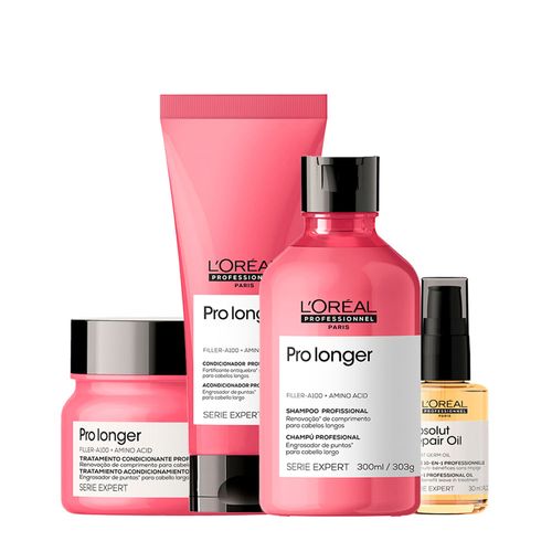 Kit L'Oréal Professionnel Serie Expert Pro Longer - 3 Produtos + Óleo Capilar Absolut Repair 10 In 1 30ml Kit