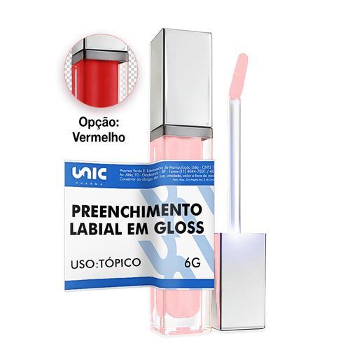 Preenchimento Labial em Gloss-Premium 6g Nude Rosa Nude Nude