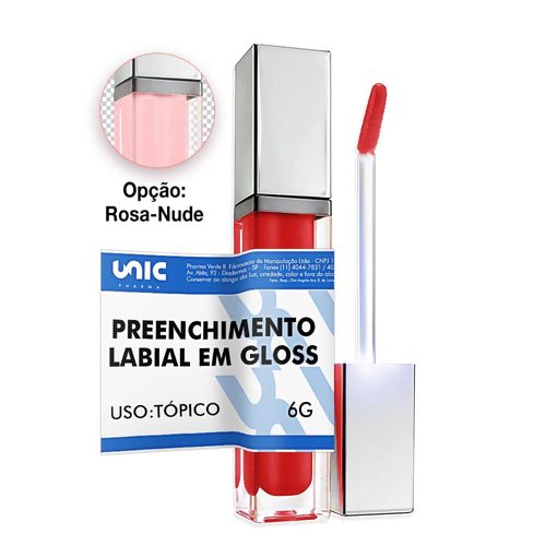 Preenchimento Labial em Gloss-Premium 6g Vermelho Vermelho Vermelho