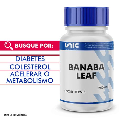 Banaba Leaf (Lagerstroemia Speciosa) 250mg 90 Cápsulas 90 Cápsulas 90 Cápsulas