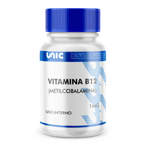 Vitamina B12 (Metilcobalamina) – 1mg 30 Cápsulas 30 Cápsulas 30 Cápsulas