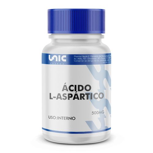 Ácido L-aspártico 500mg 60 Cápsulas 60 Cápsulas 60 Cápsulas