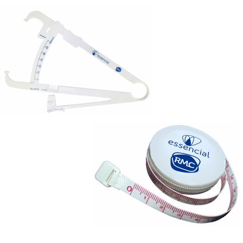 Kit Adipômetro Simples + Fita Métrica Corporal C/trava 1,5 M RMC
