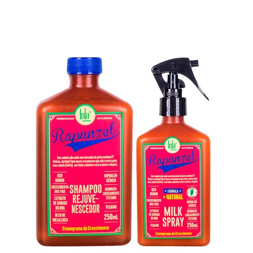 Kit Lola Cosmetics Crescimento Rapunzel - Shampoo 250ml + Leave-In 250ml Kit