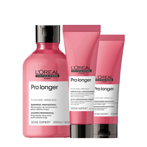 Kit L'Oréal Professionnel Serie Expert Pro Longer - Shampoo 300ml + Condicionador 200ml + Leave-In 150ml Kit