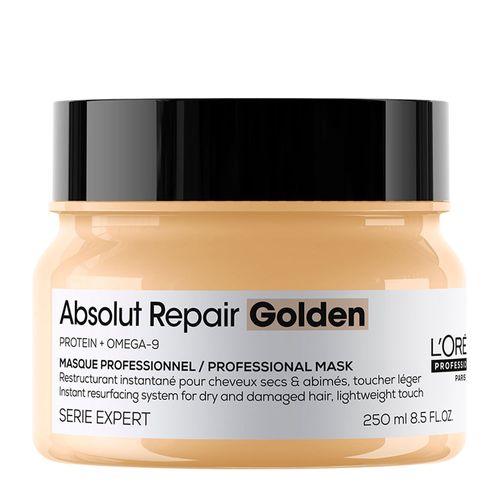 Máscara L'Oréal Professionnel para Cabelos Absolut Repair Golden com Proteína e Ômega 9 Danificados 250ml 250g
