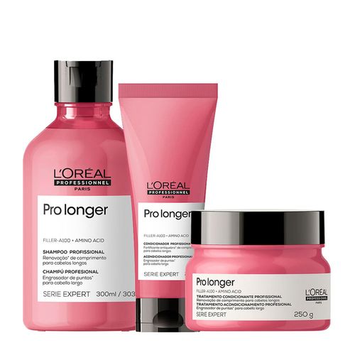 Kit L'Oréal Professionnel Serie Expert Pro Longer - Shampoo 300ml + Condicionador 200ml + Máscara 250g Kit