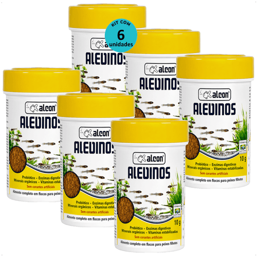 RAÇÃO ALCON ALEVINOS 10G KIT COM 6