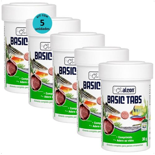 RAÇÃO ALCON BASIC TABS 30G KIT COM 5