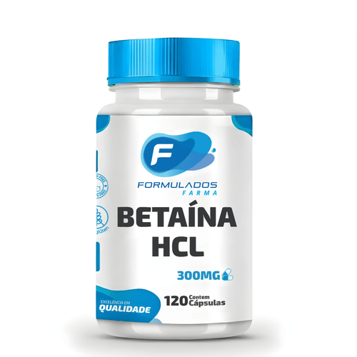 Betaína HCl 300mg 120 Cápsulas
