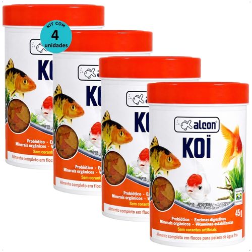 RAÇÃO ALCON KOI 45G KIT COM 4