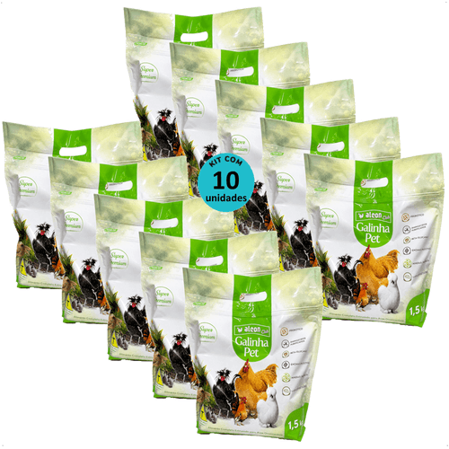 ALCON CLUB GALINHA PET 1,5KG PARA GALINHAS ORNAMENTAIS E COMPANHIA KIT COM 10
