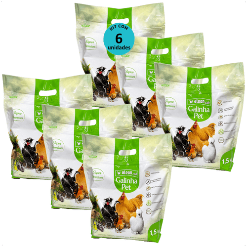ALCON CLUB GALINHA PET 1,5KG PARA GALINHAS ORNAMENTAIS E COMPANHIA KIT COM 6