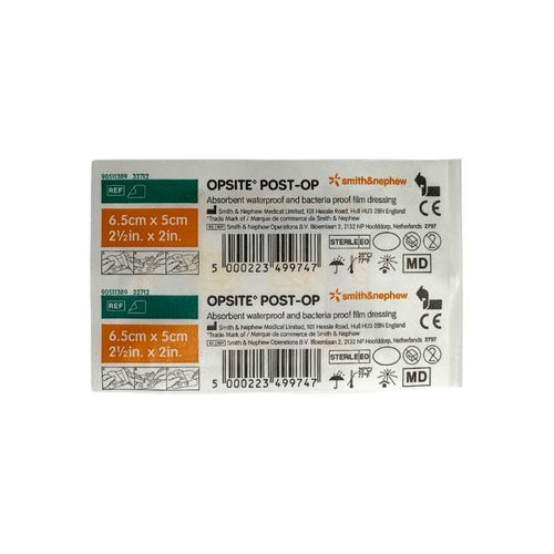 Curativo Transp Opsite Post-Op 6,5X5 Cm