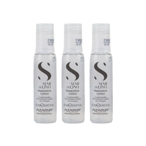 Kit Alfaparf Semi di Lino Reparative Lotion Ampolas 3x13ml