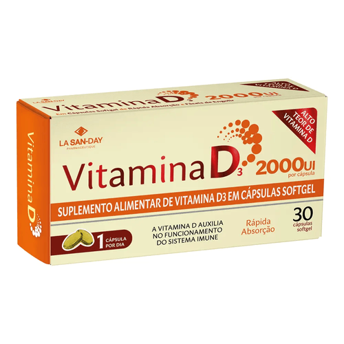 Vitamina D3 2000ui 30 Cápsulas