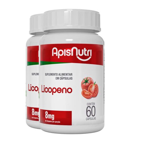 Kit 2 Licopeno de Tomate Apisnutri 60 cápsulas