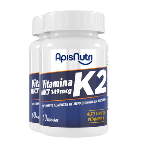 Kit 2 Vitamina K2 Apisnutri 60 cápsulas