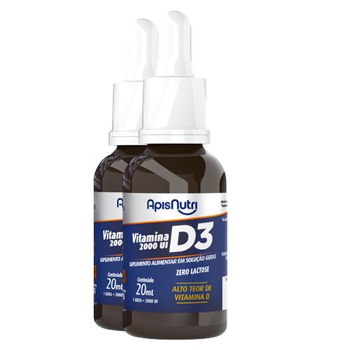 Kit 2 Vitamina D3 em Gotas Apisnutri 20ml