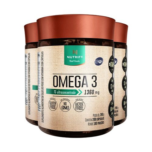 Kit 3 Ômega 3 Nutrify 200 Cápsulas