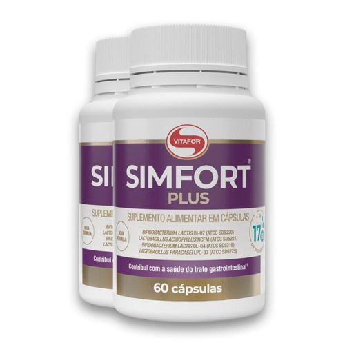 Kit 2 Simfort Plus Vitafor 60 Cápsulas