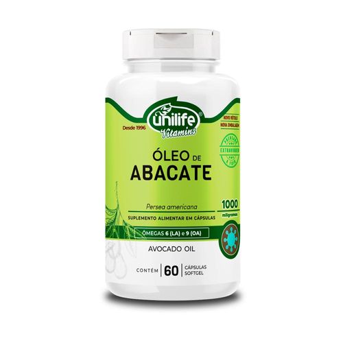 Óleo de Abacate Unilife 60 Cápsulas