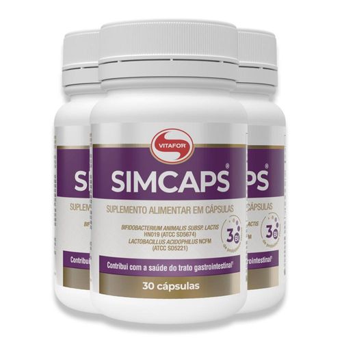 Kit 3 Simcaps Vitafor 30 Cápsulas