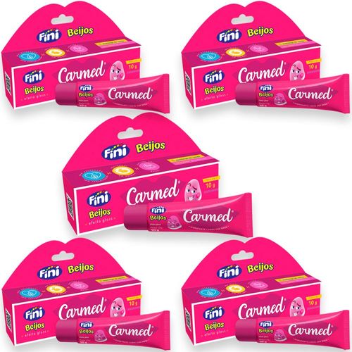 Kit 5 Carmed Labial Cimed Fini Beijos Rosa 10g