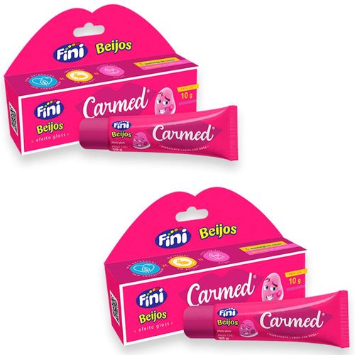 Kit 2 Carmed Labial Cimed Fini Beijos Rosa 10g